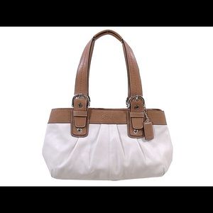 Brand New With Tags F13732 White/Tan Leather